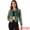 Green, variant on Mesh Sheer See Through Long Sleeve Zip Up Bomber Jacket M Gray