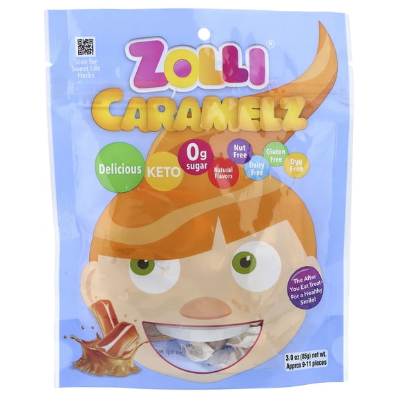 Zollipops Zolli Caramelz, Approx. 8-9 Pieces, 3 oz (85 g)