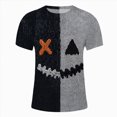 thumbnail image 6 of TOWED22 Men's Halloween Shirts Short Sleeve Halloween Tees Crewneck Print Halloween Tshirts Casual Holiday Halloween Tops(H160-Grey,S), 6 of 6
