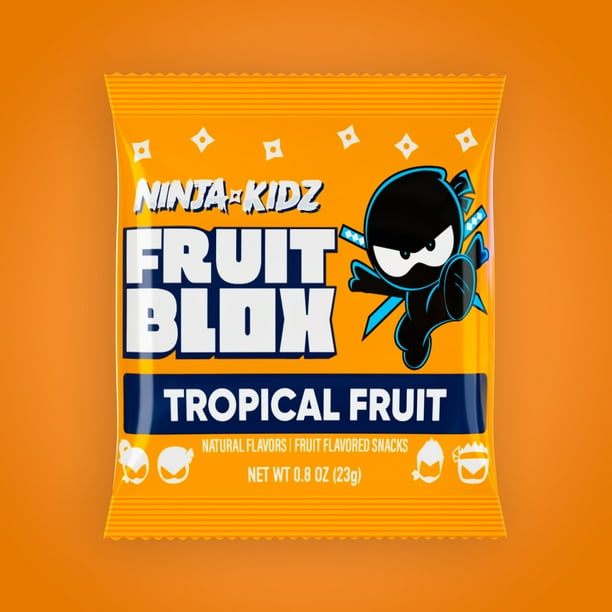 FruitBlox Ninja Kidz Tropical Fruit Snacks, 22 Count - Walmart