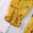 thumbnail image 5 of Yidarton Girls' dresses 2022 autumn new Korean version of the print long-sleeved children's princess dress 6-7Y, 5 of 8