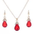 thumbnail image 5 of SmartBy Vintage Teardrop Rhinestone Women Jewelry Set Necklace Hook Earrings Pendants, 5 of 7