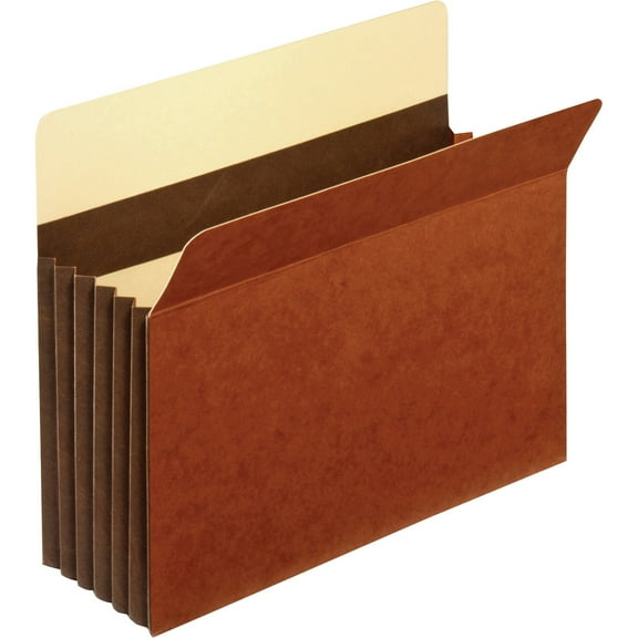 Heavy-Duty File Pockets, 5.25" Expansion, Letter Size, Redrope, 10/box | Bundle of 5 Boxes