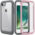 thumbnail image 1 of iPhone SE 2020 Case, iPhone 7 Cases, iPhone 8 Case, [Built-in Screen Protector] Seacosmo Full Body Clear Bumper Case Rugged Shockproof Protective Case Cover for iPhone 7/8/SE, Pink, 1 of 7