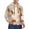 thumbnail image 2 of Lsque Relaxing Cat With Tea Pattern Casual Men's Hoodie,Hooded Sweatshirt with Kangaroo Pocket,Pullover Hoodie-4X-Large, 2 of 7