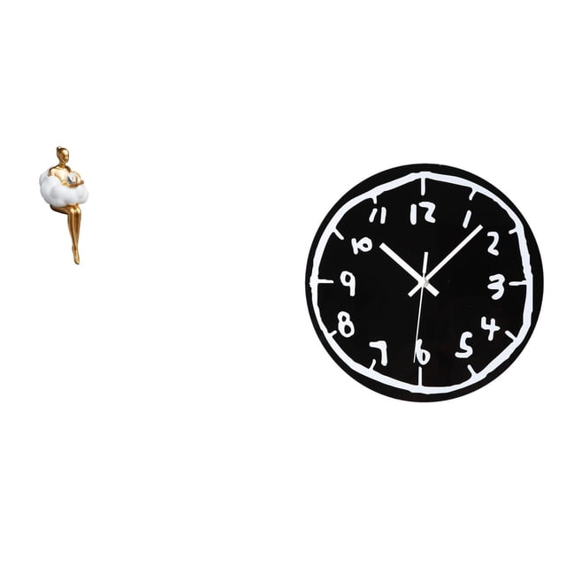 Figura artística de resina acrílica, escultura abstracta coleccionable de mujer, centro de mesa, reloj de pared silencioso (sin ), ideal para la