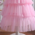 thumbnail image 5 of adviicd Robes de Princesse pour Filles Robe Maxi Manches Courtes Décontractée Vacances avec Poches Rose,C, 5 of 5