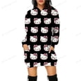 thumbnail image 3 of Sudadera con capucha de gran tamaño con estampado de otoño 2024, sudadera con capucha informal para mujer, sudadera HELLO KITTY, sudadera holgada informal ajustada con capucha, 3 of 5