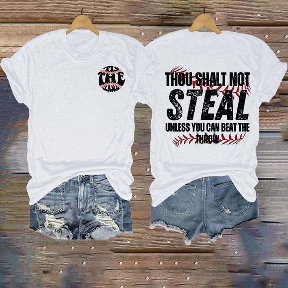 YLHFASHION Baseball Shirt Women Baseball Heart Tee Shirts Baseball Mom Tshirt Casual Crew Neck Short Sleeve Tops Clearance Women's Short sleeve T-shirt