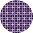 thumbnail image 1 of Ahgly Company Indoor Round Patterned Dark Purple Area Rugs, 6' Round, 1 of 6