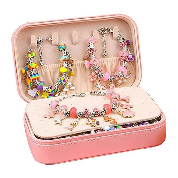 Crystals Beaded Bracelet Making Set Delicate Stylish Wrist Strap Jewelry Gift for Daughters Birthday