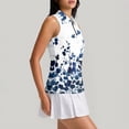 thumbnail image 4 of IYYVV Golf Shirts for Women Sleeveless Zip Up Polo Shirts Collared Lightweight Tennis Athletic Tank Tops White L, 4 of 7