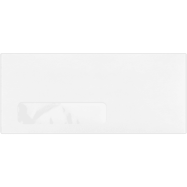 LUXPaper #10 Window Envelopes, 4 1/8 x 9 1/2, 80lb. Bright White, 50 Pack