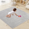 thumbnail image 2 of 12PCS Grey Interlocking Foam Tiles 23.62" x 23.62" EVA Foam Puzzle Floor Mats Exercise Mats for Home Workout 12 Tiles, 2 of 16