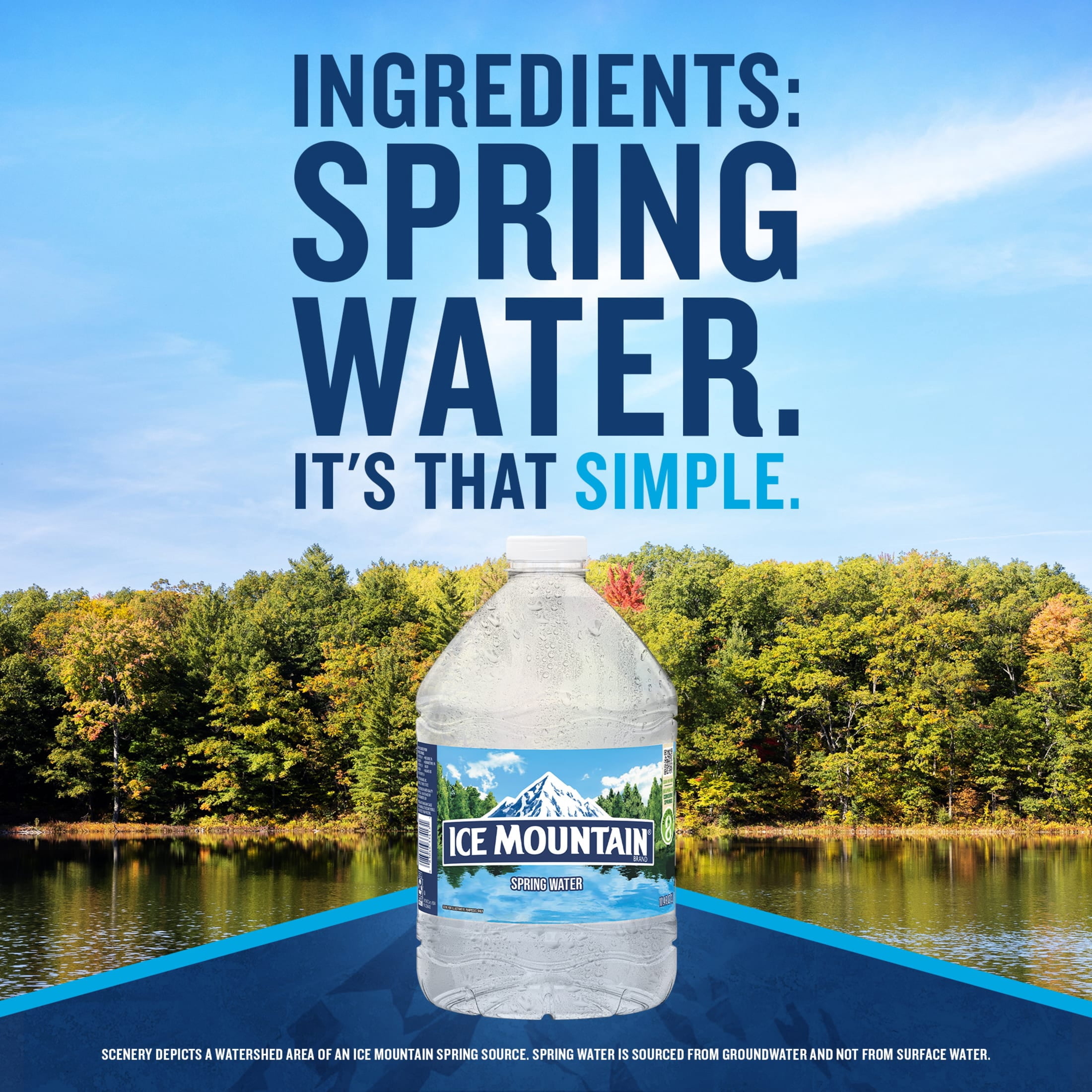 Ice Mountain Spring Water, 3 Liter, Single Plastic Jug
