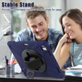thumbnail image 2 of Allytechgroup Shockproof Case for Apple iPad Pro 13 Inch Case M4 2024, Kickstand Hand Strap Shoulder Strap Rugged Case Kids Friendly Bumper Shockproof Case for iPad Pro 13" 2024,Navyblue, 2 of 9
