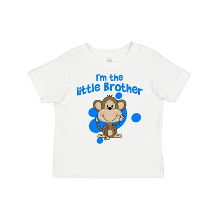 

Inktastic I m the Little Brother with Cute Monkey Gift Toddler Boy Girl T-Shirt