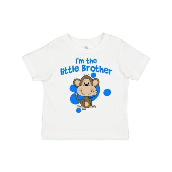Inktastic I'm the Little Brother with Cute Monkey Boys Toddler T-Shirt