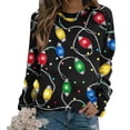 thumbnail image 4 of Ruimatai Women Ugly Christmas Sweater Pullover Holiday Soft Midweight Warm Crewneck Sweaters Women's Christmas Printed Long Sleeves Blouse Round Neck Casual Tops, 4 of 5