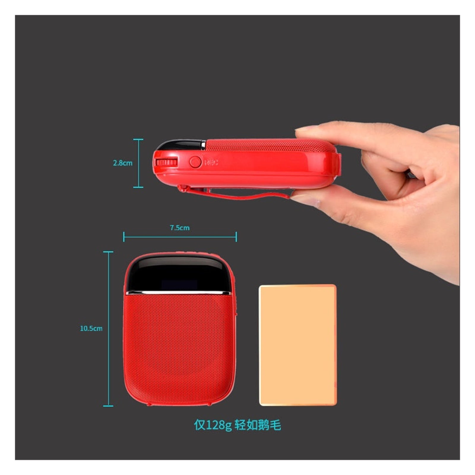10W Wired/UHF Wireless Mini Fashion Microphone Guide Headset Teaching Lecture Dedicated Portable Amplifier ,Powerful Voice Amplifier