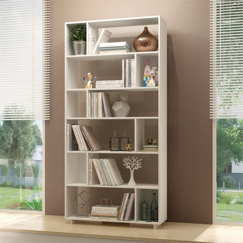 Manhattan Comfort Maringa 12 Shelf Bookcase In White Canada