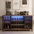 LED Wine Bar for Home Industrial Liquor Bar with 2