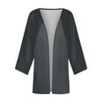 thumbnail image 5 of Timegard Cardigan à Manches 3/4 pour Femmes, Manteaux Légers à devant Ouvert, Automne, Décontracté, Coupe Ample, Vestes Fines, 5 of 5