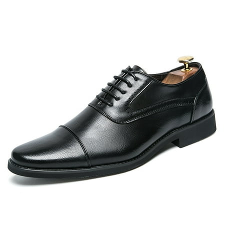 

Men‘s Lace-Up Classic Cap-Toe Oxfords Formal Shoes For Work Office