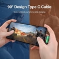 thumbnail image 2 of USB C Cable,USB a to USB C Cable 6ft 3Pack FiveBox Nylon Braided Right Angle Fast USB C Charging Cord Type C Charger Cord for Samsung,Black Green, 2 of 7