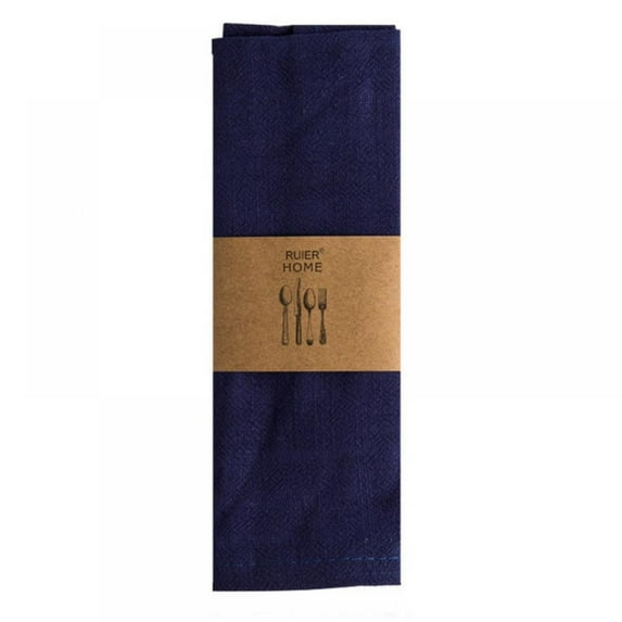 New Style Plain Cotton Linen Napkin Tea Cloth Hotel Restaurant Placemat Tablecloth Woven Linen Reusable Dinner Napkin