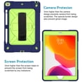 thumbnail image 2 of Dteck iPad 9th/ 8th/ 7th Generation Case with Pencil Holder Kickstand Hand/ Shoulder Strap, iPad 10.2 Case 2021/2020/2019, Heavy Duty Hybrid Shockproof Rugged Case,Navy/Olivine, 2 of 6