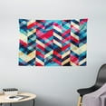 thumbnail image 1 of Chevron Tapestry, Zigzag Pattern Downward Parallel Lines Hipster Bohemian Style Grunge Illustration, Wall Hanging for Bedroom Living Room Dorm Decor, 60W X 40L Inches, Multicolor, by Ambesonne, 1 of 2