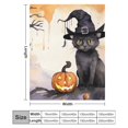 thumbnail image 2 of Pumpkin Lantern Black Cat for Women Men Kids Flannel Throw Blankets Soft Fuzzy Lightweight for Home Decor Couch Bed Sofa, 2 of 8
