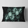 thumbnail image 2 of Designart Blue on Black 3D Surreal Design - Abstract Throw Pillow - 12x20, 2 of 5