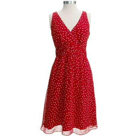 ME - Women's Polka-Dot Chiffon Dress