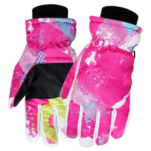 Kids Winter Gloves, Waterproof Windproof Snow Gloves for Boys Girls, Thick Thermal Ski Gloves for Skiing, Snowboarding, Sledding, Snowball Fighting