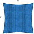 thumbnail image 2 of Lumaland Outdoor Sun Shade Sail with Fastening Ropes, Square 12'x12', Blue, 2 of 5