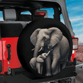 thumbnail image 2 of Lotusprinthandmade Elephant Mom and Kid Family Spare Tire Cover With Backup Camera Hole (30 in), 2 of 7