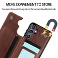 thumbnail image 6 of Dteck for Samsung Galaxy S24 FE Case with Card Holder, PU Leather Magnetic Back Flip Case for Galaxy S24 FE Wallet Case for Women,Protective Case Phone Case for Galaxy S24 FE 5G,Rosegold, 6 of 8