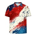 thumbnail image 4 of WAENQINLA Mens Patriotic Golf Shirt Vintage American Flag Button Down Shirts 4th of July Short Sleeve T-Shirt Independence Day Clothing, 4 of 5