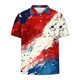 thumbnail image 3 of Camisas de Manga Corta de los Hombres Impresión Botón Casual Turndown Cuello Blusa para el Uso Diario Y Al Aire Libre, 3 of 5