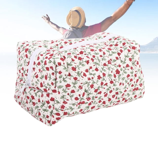 Bolsa de Maquillaje Acolchado, Organizador Múltiple Bolsa de Vije Portátil de Vije Portátil Suave para Cepillos de Maquillaje