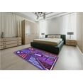 thumbnail image 4 of Ahgly Company Indoor Rectangle Patterned Purple Iris Purple Area Rugs, 7' x 9', 4 of 6