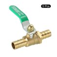 thumbnail image 3 of REGALWOVEN Ball Valve, Brass Shut-off Valve Switch Hose Barb Pipe Tube Fittings 90 Degree Handle Green 1/2", 3 of 5