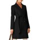 thumbnail image 2 of Abrigo de media longitud con cinturón de doble botonadura y solapa de muesca para mujer INSPIRE CHIC M Negro, 2 of 8