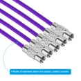 thumbnail image 4 of 6 Inch Wire Keychain Cable Stainless Steel Key Ring Loop, Purple 4 Pack, 4 of 6