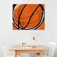 thumbnail image 2 of Orinice Basketball Ball Fine Art Aesthetic Poster & Print Wall Painting for Home Decor, Canvas Living Room Bedroom Office Wall Decor 16x12in, 2 of 6