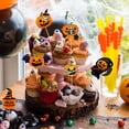 thumbnail image 4 of Halloween Cupcake Toppers 1 Inch to 2 Inch 6 Pack Halloween Cake Decorations for Halloween Party Decor Halloween Party Supplies for Halloween Birthday Student Shower Events, 4 of 5