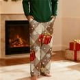 thumbnail image 4 of Men's Christmas Pajama Pants Soft Lounge Bottoms with Pockets & Drawstring Wide Leg Pajama Bottoms Novelty Funny Straight Cozy PJ Pant for Holiday Sleepwear, 4 of 8
