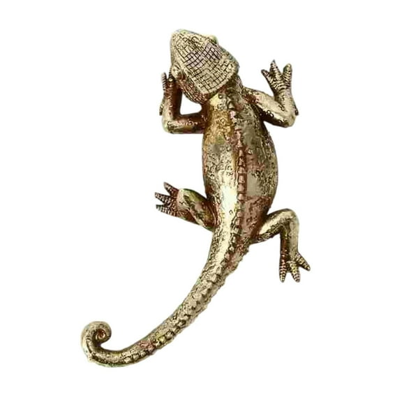 deevoka Gecko Wall Decor Resin Art Home Decor Display Patio Hanging Sculpture